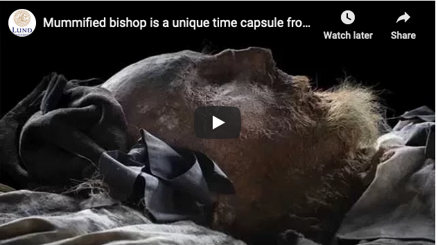 Photo of the mummy of bishop Peder Winstrup