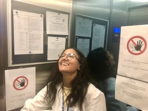 Shefali in research elevator