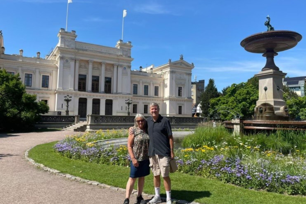 Eric and Lauri outside Lund University 2024