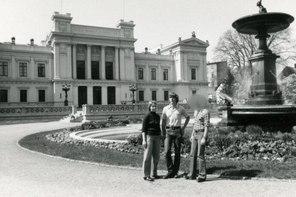 Outside Lund University 1976