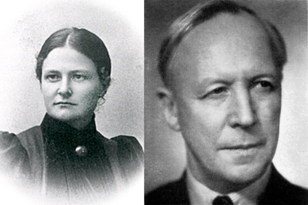 Anna Bugge Wicksell (enrolled in 1905) and the Finance Minister and linguist Ernst Wigforss (enrolled in 1899). 