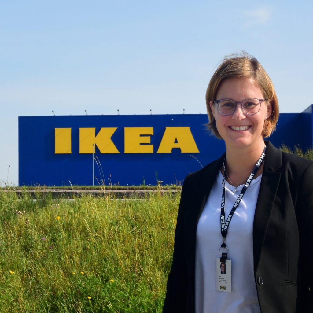 Julia Schnittger outside the IKEA store in Hyllie, Malmö