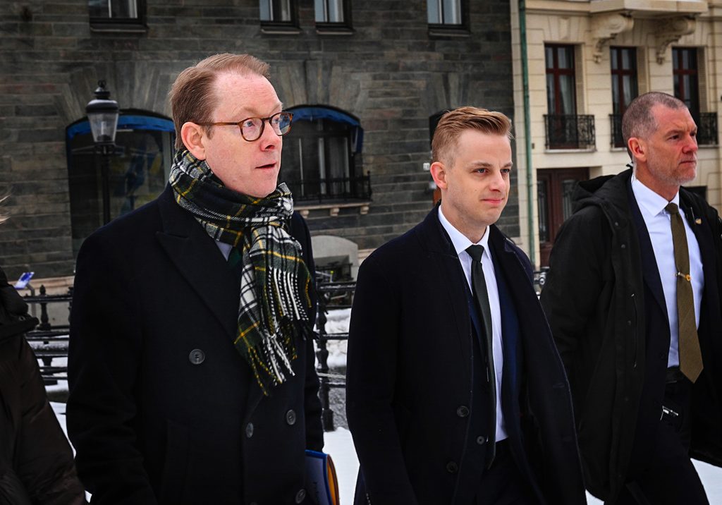 Tom Samuelsson with Sweden former Foreign Minister Tobias Billström 2024.