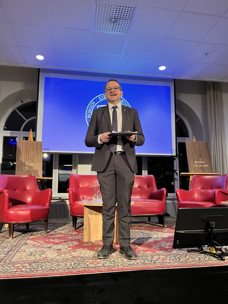 The Chair of the Academic Society (AF) Johan Stenfeldt.